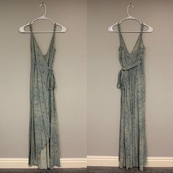 NWT Yireh Rosa Lilia Wrap Maxi Dress in Iris - Picture 5 of 7